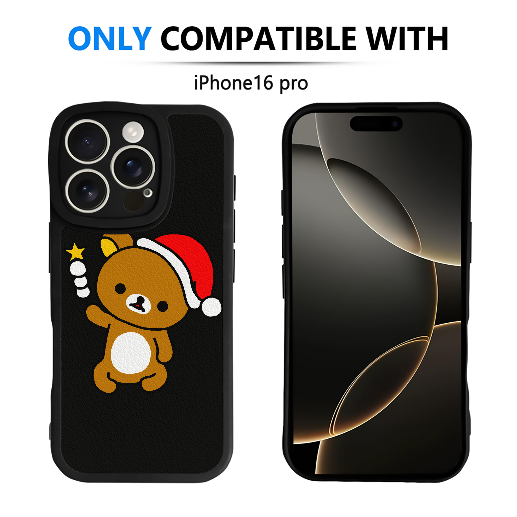 （画像用） リラックマ リラックマ キイロイトリ Rilakkuma Korilakkuma Kiiroitori 【iPhone 16シリーズ対応】シリコンスマホケース（レザー調） 材質：シリコン